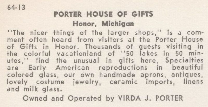 Porter House of Gifts - Vintage Postcard
